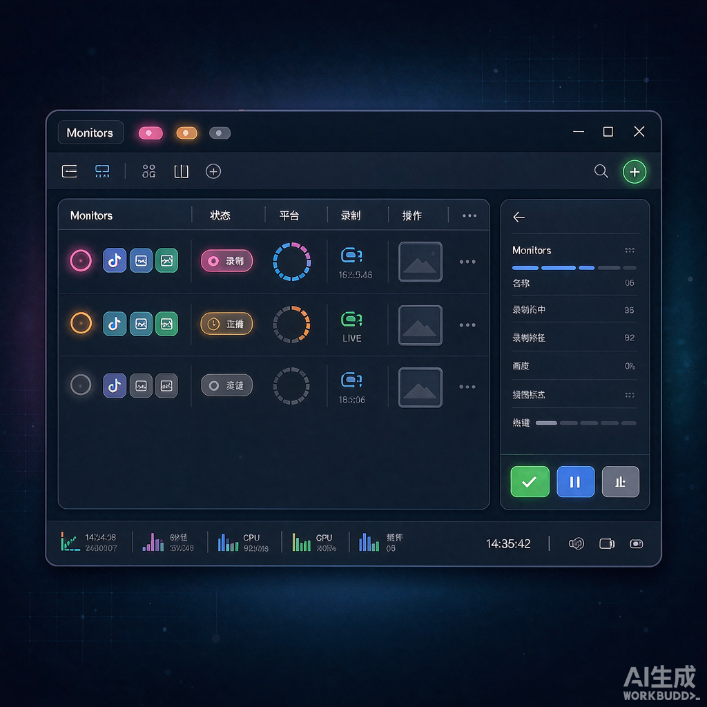 直播录制助手软件界面预览